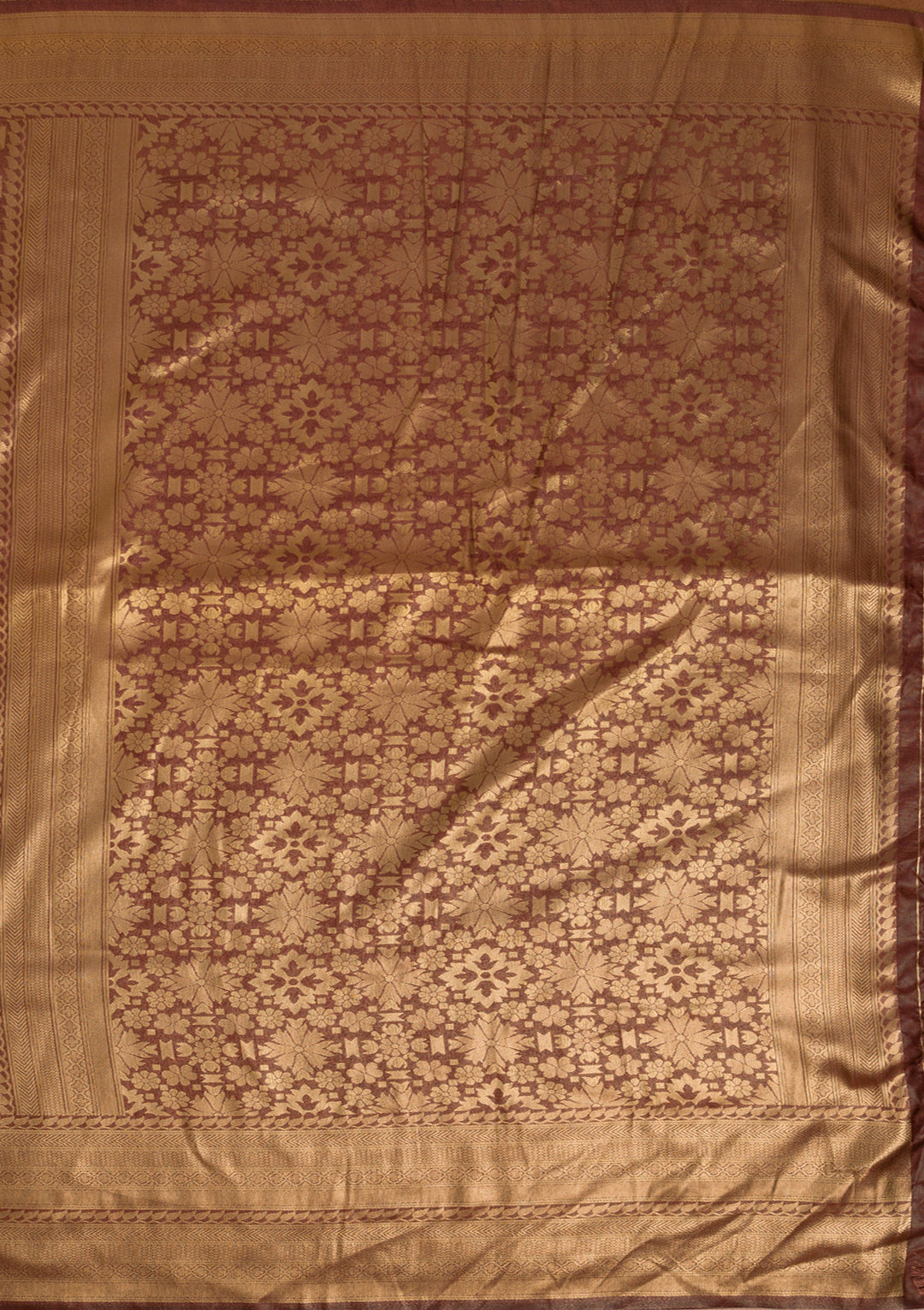 Copper Zariwork Soft Silk Saree