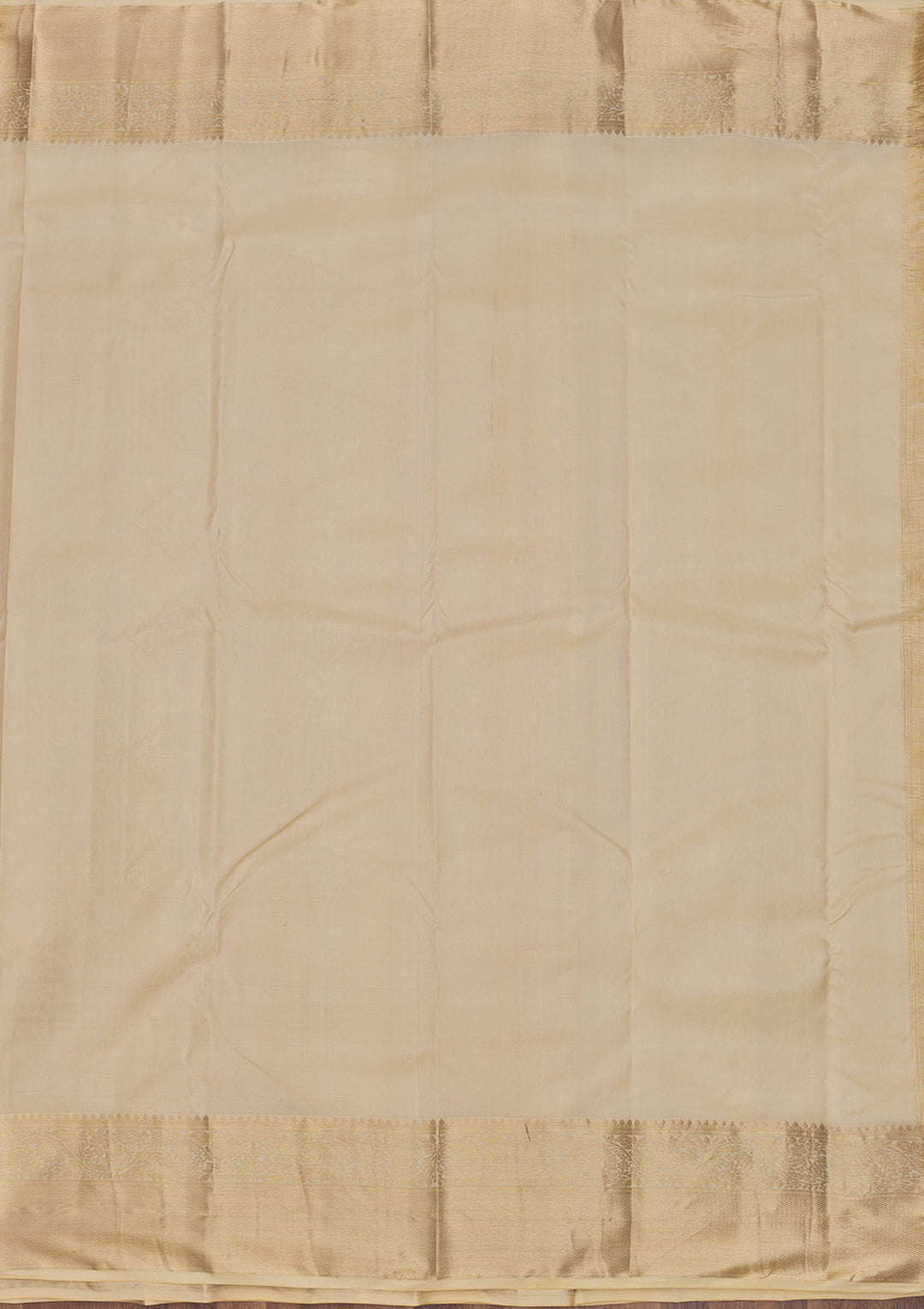 Cream Zariwork Pure Silk Saree
