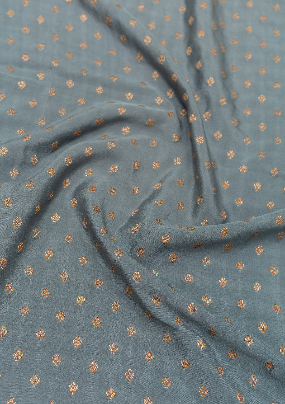 Dark Grey Zariwork Pure Silk Saree
