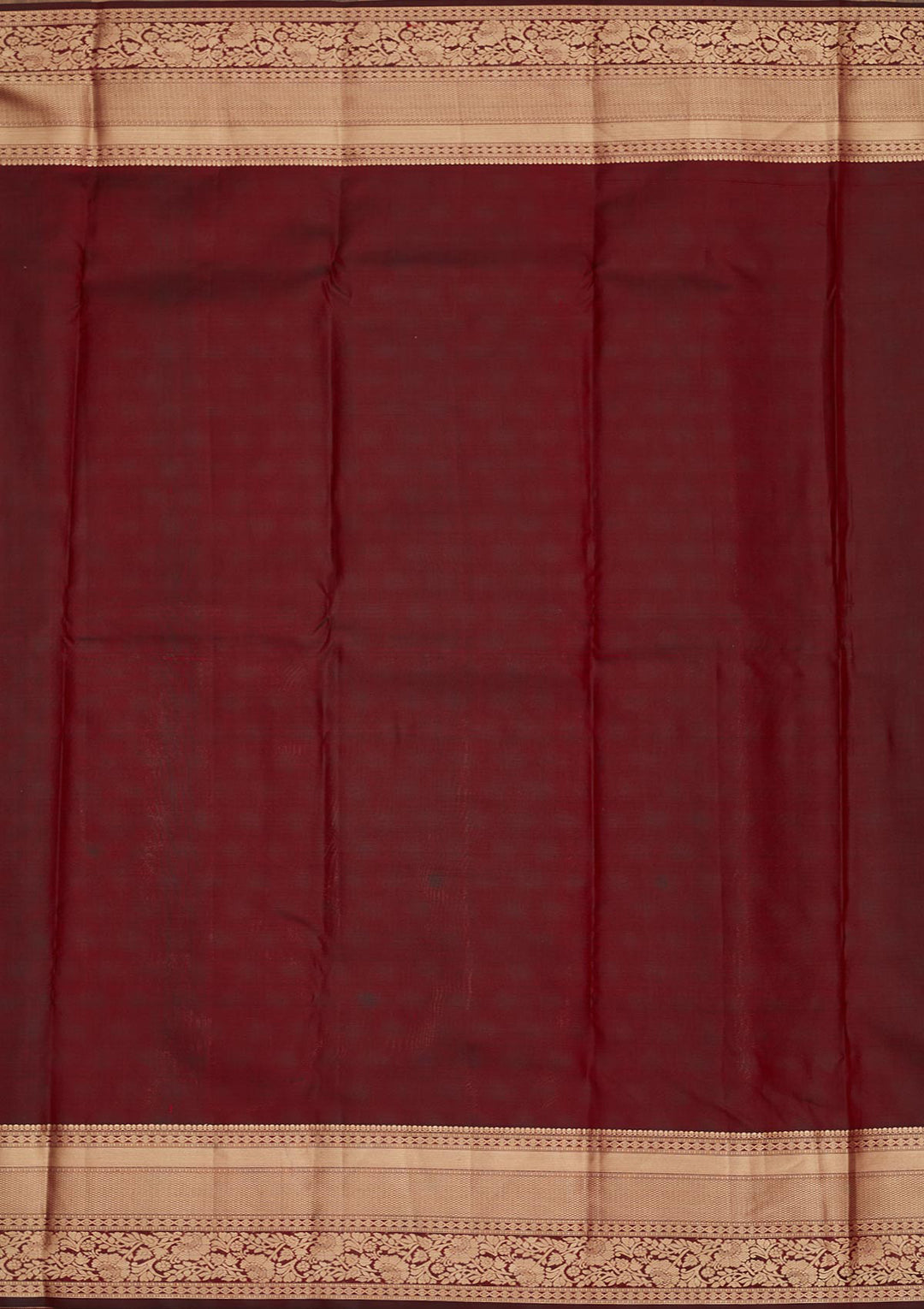 Dark Maroon Zariwork Pure Silk Saree