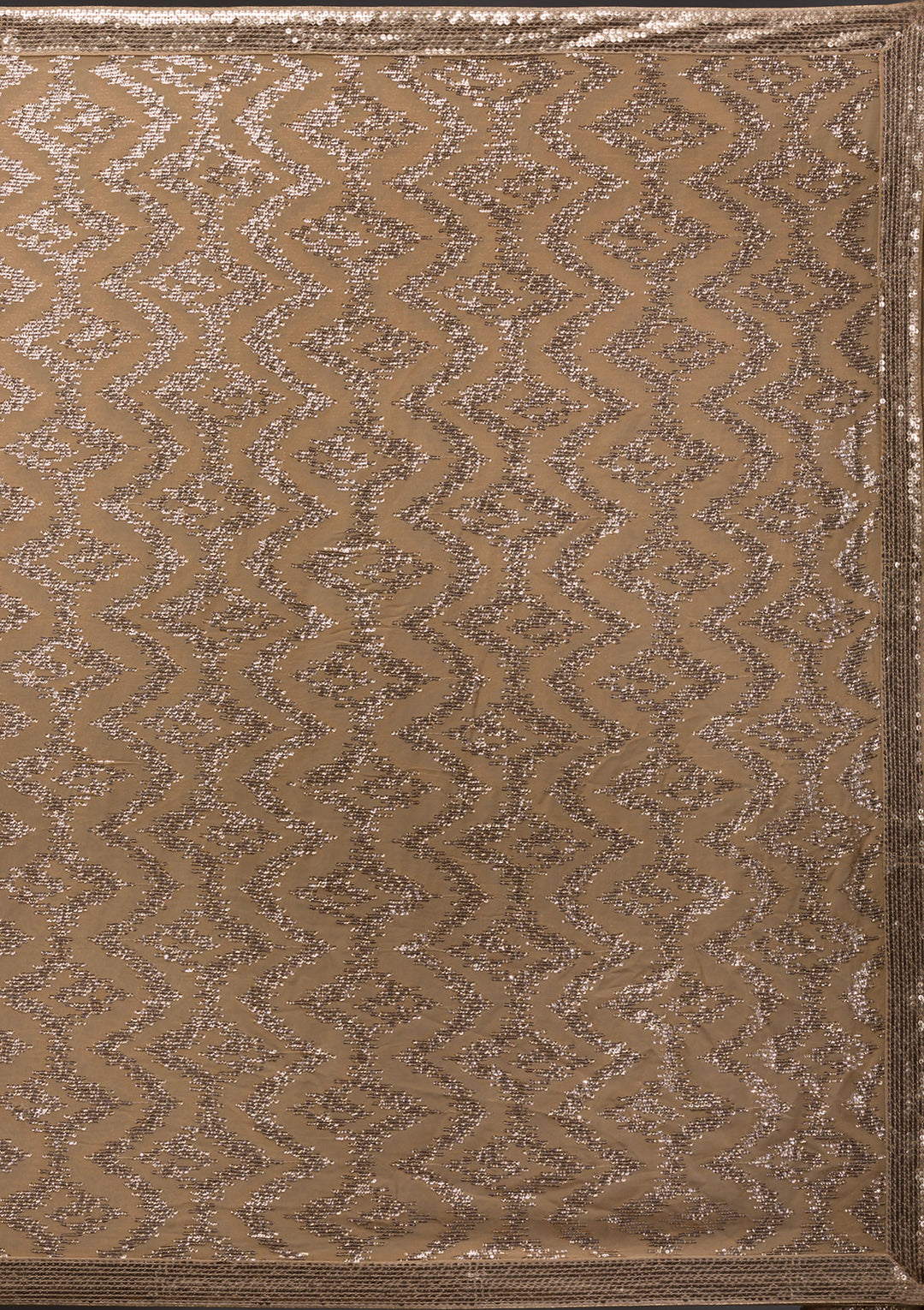 Gold Sequins Georgette Saree