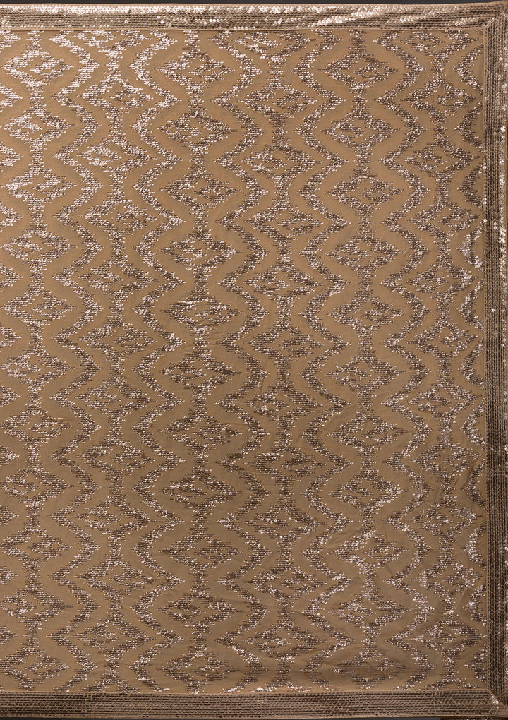 Gold Sequins Georgette Saree