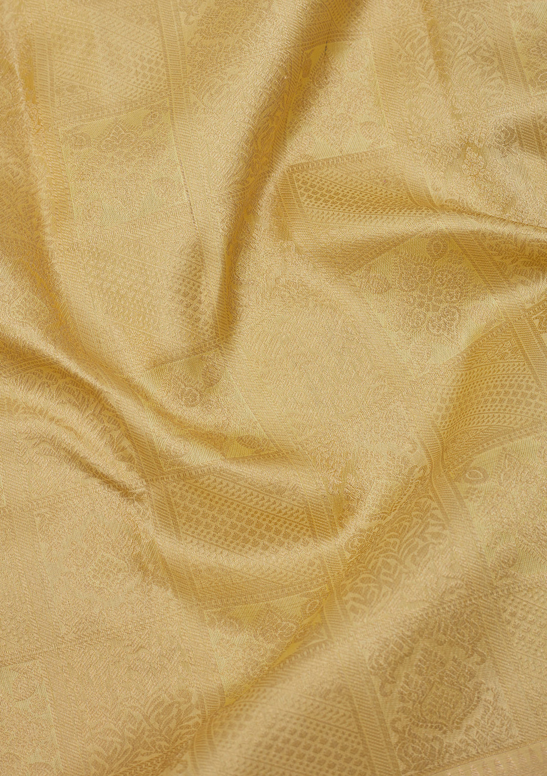 Gold Silk Jaal Gold Zariwork Saree With Matching Blouse Piece