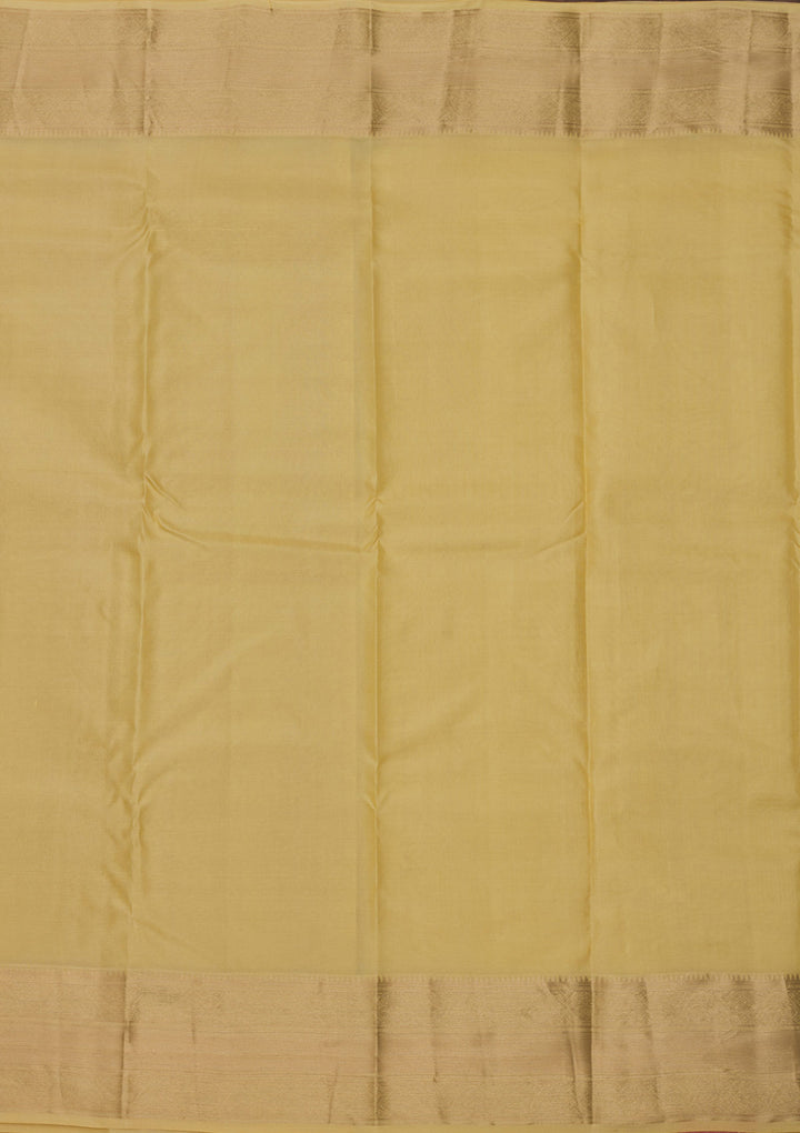 Gold Silk Jaal Gold Zariwork Saree With Matching Blouse Piece