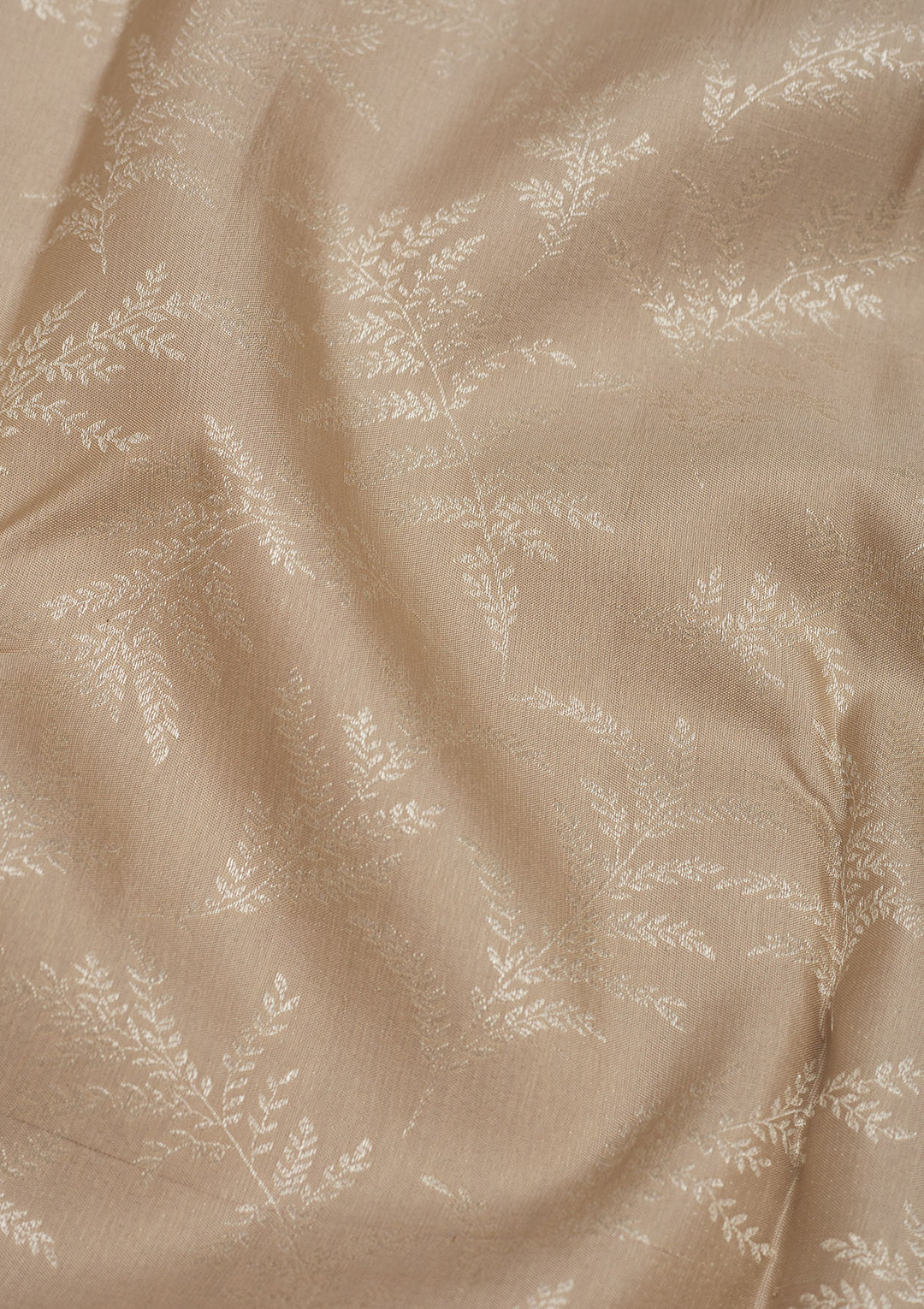 Gold Silk Jaal Silver Zariwork Saree With Matching Blouse Piece