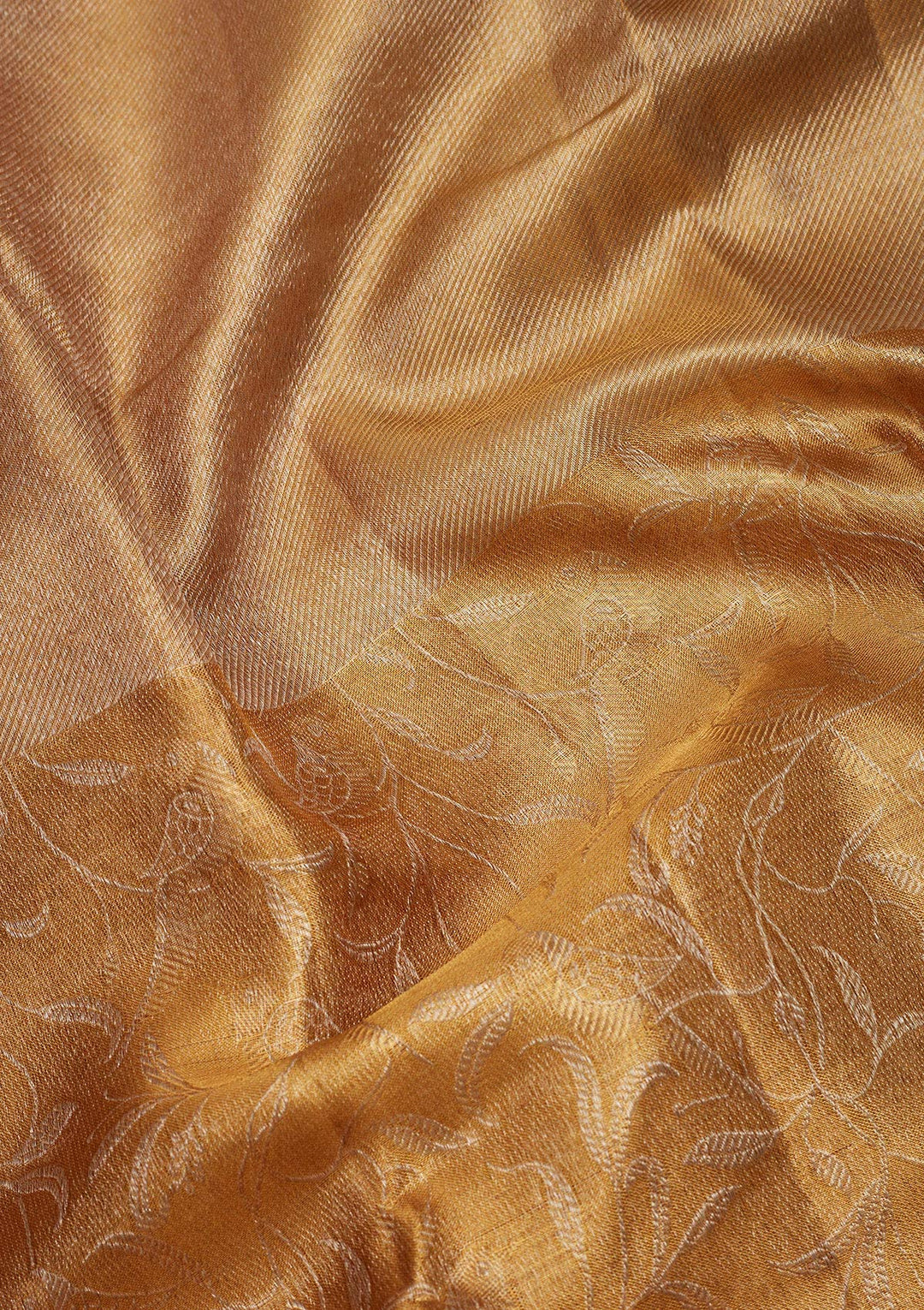 Gold Silk Jaal Gold Zariwork Saree With Matching Blouse Piece