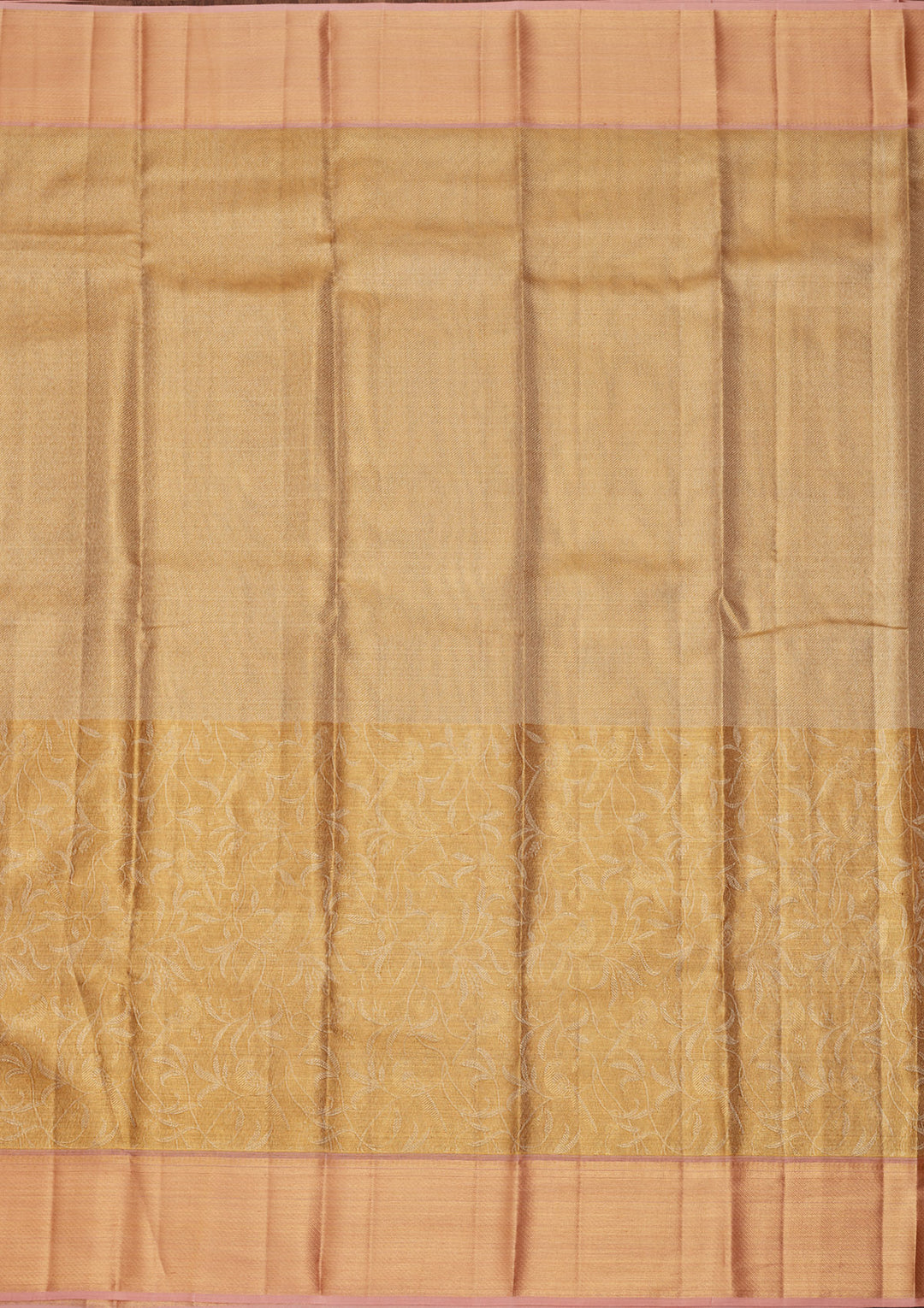 Gold Silk Jaal Gold Zariwork Saree With Matching Blouse Piece