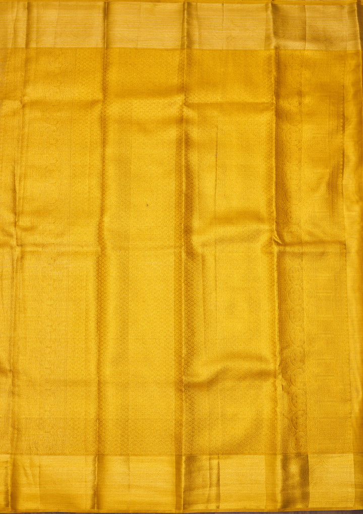 Gold Silk Jaal Gold Zariwork Saree With Matching Blouse Piece