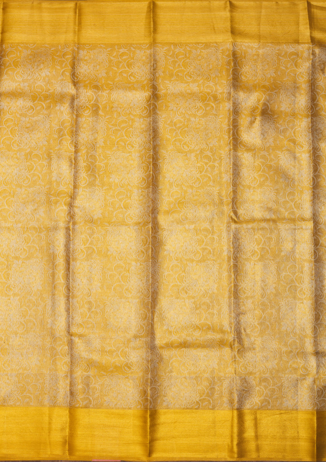 Gold Silk Jaal Gold Zariwork Saree With Matching Blouse Piece