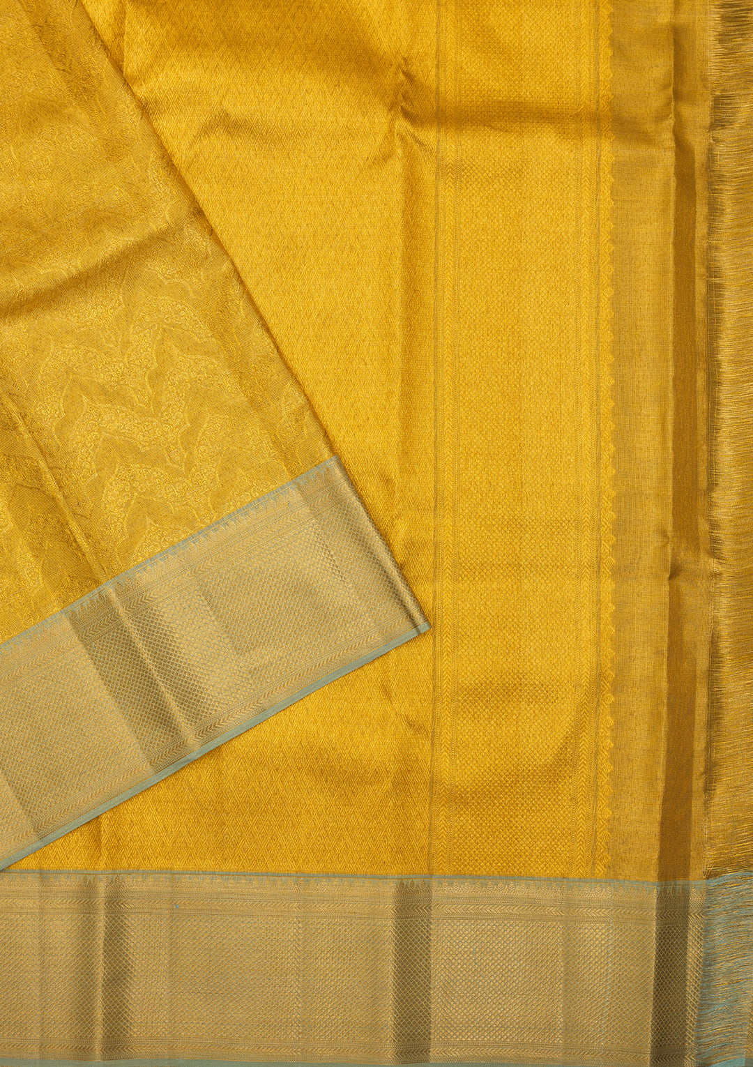 Gold Silk Jaal Gold Zariwork Saree With Matching Blouse Piece