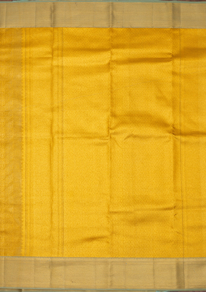 Gold Silk Jaal Gold Zariwork Saree With Matching Blouse Piece
