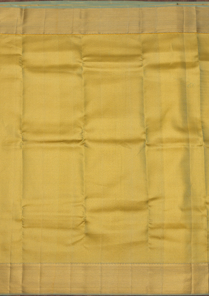 Gold Silk Jaal Gold Zariwork Saree With Matching Blouse Piece