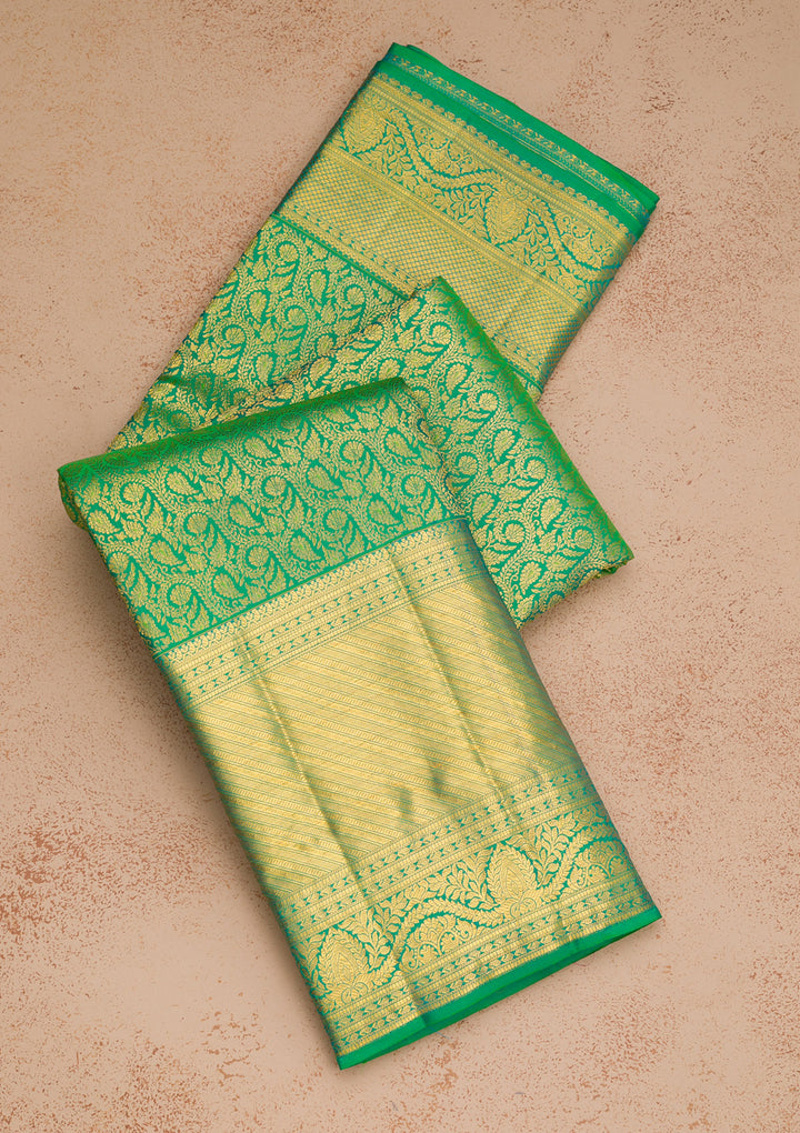 Green Zariwork Banarasi Pure Silk Saree