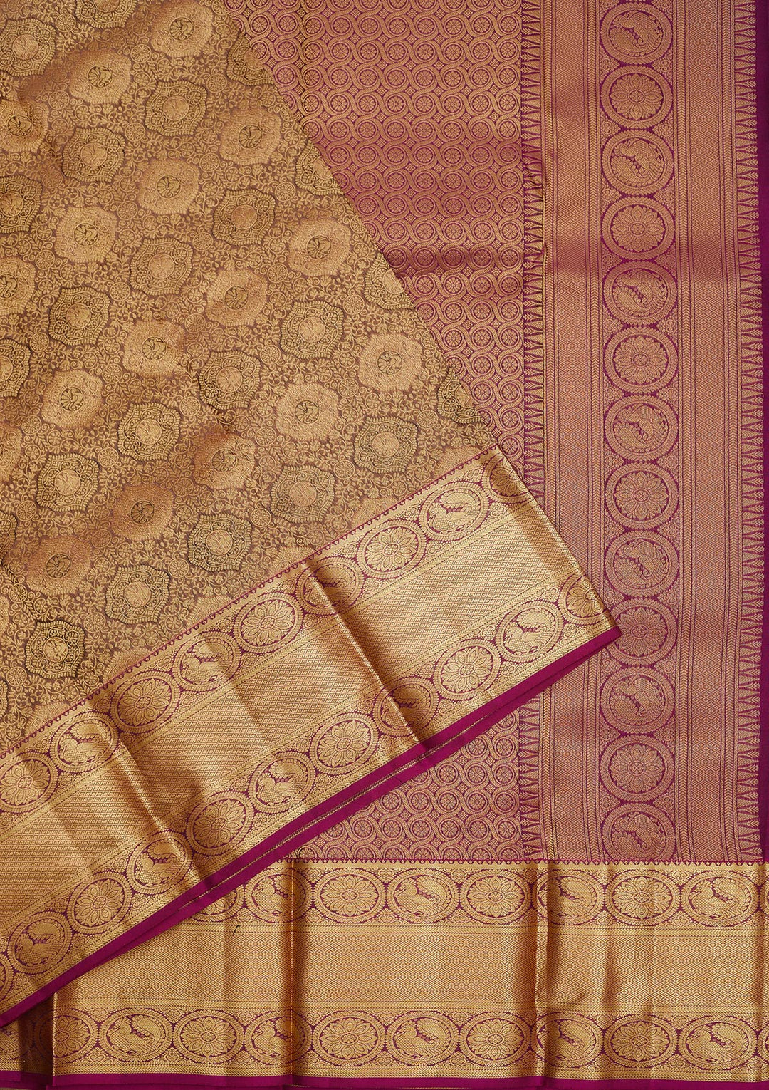 Grey Zariwork Pure Silk Saree