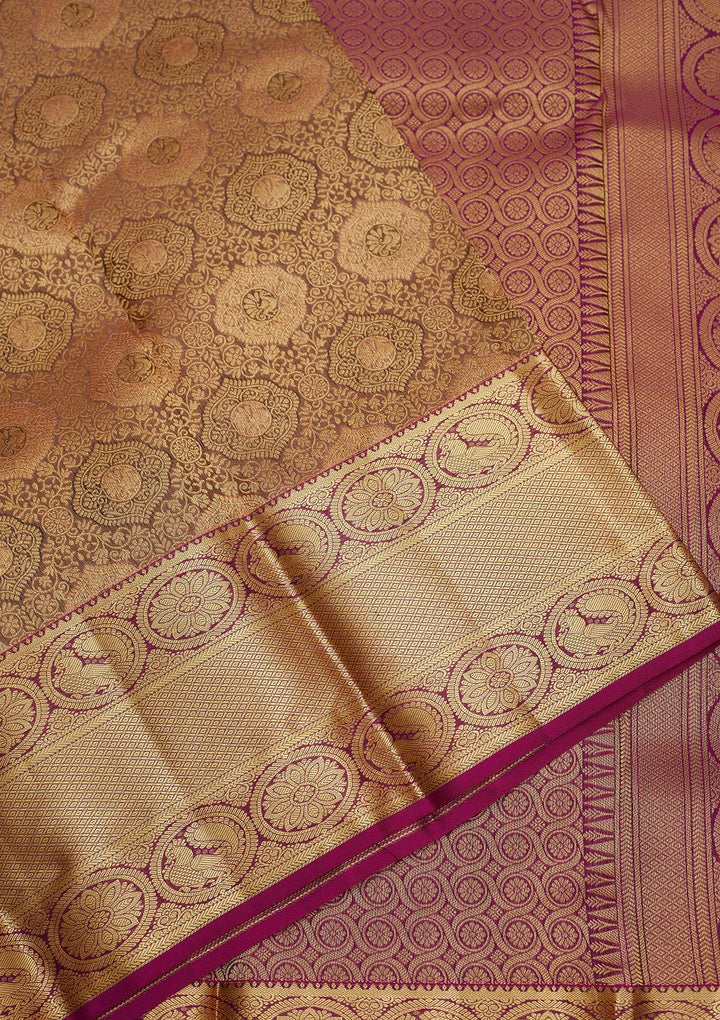 Grey Zariwork Pure Silk Saree