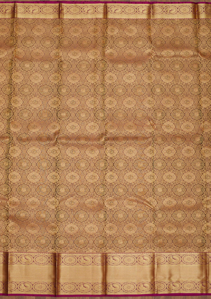 Grey Zariwork Pure Silk Saree