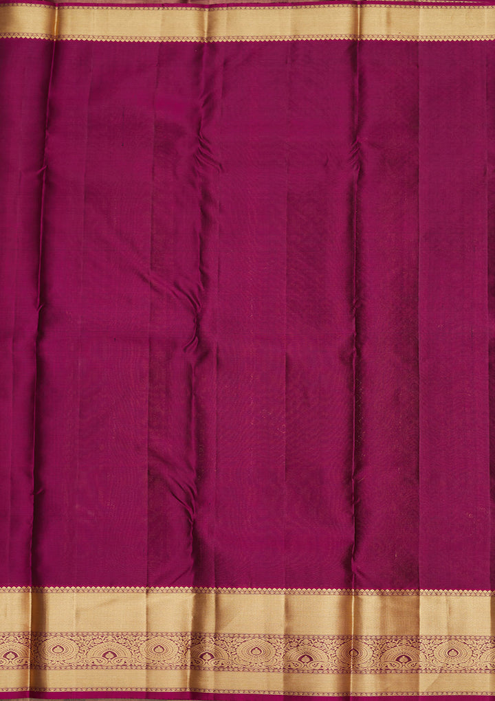 Grey Silk Jaal Gold Zariwork Saree With Matching Blouse Piece