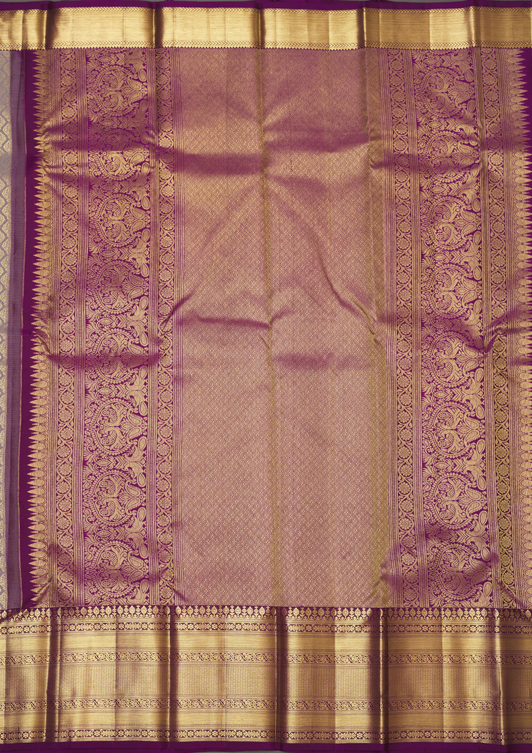 Beige Silk Jaal Saree With Matching Blouse Piece