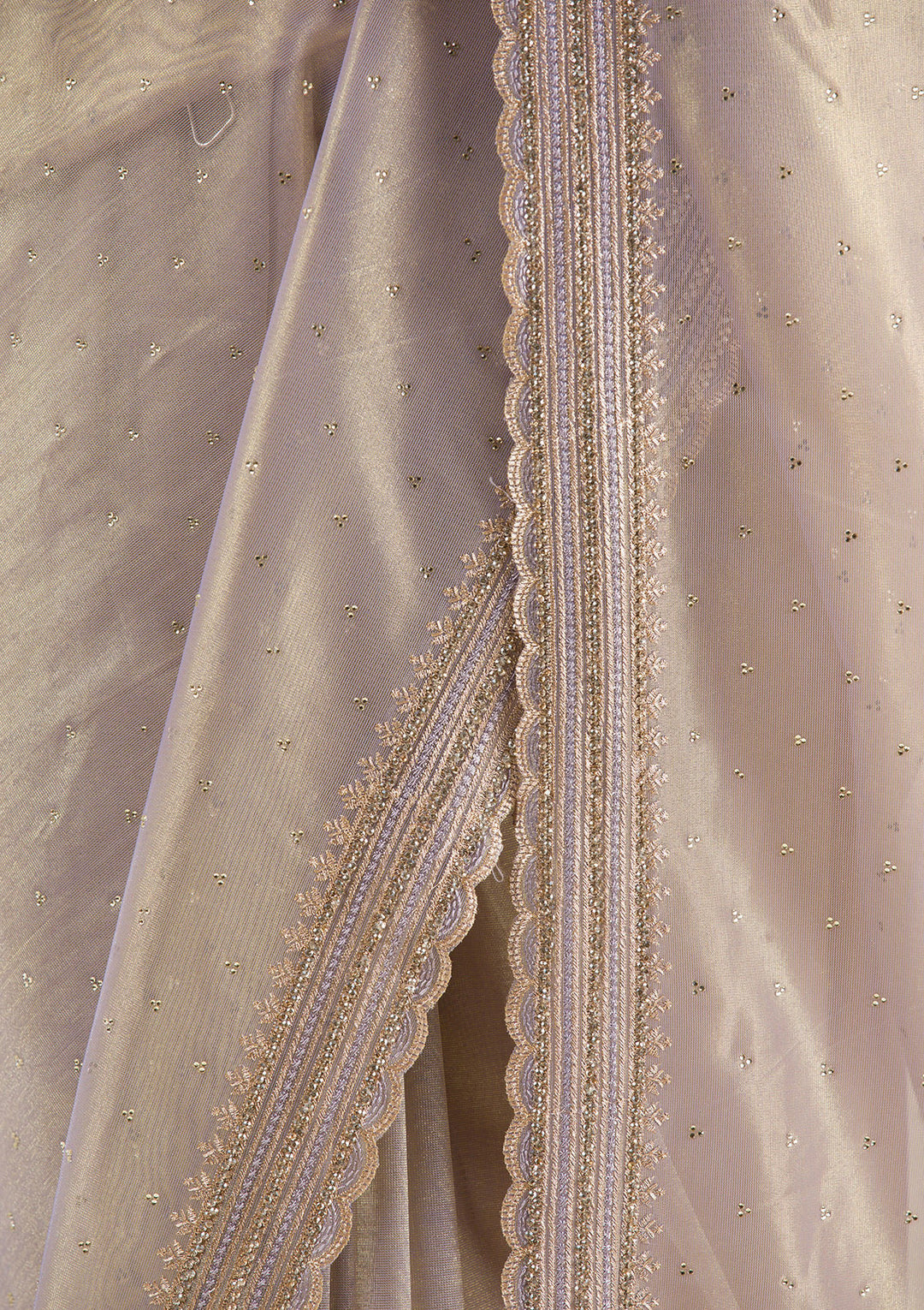 Grey Zariwork Organza Saree