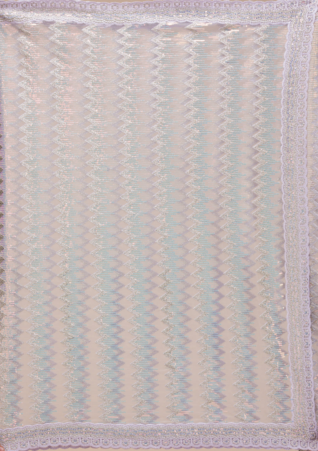 Lavender Sequins Net Saree