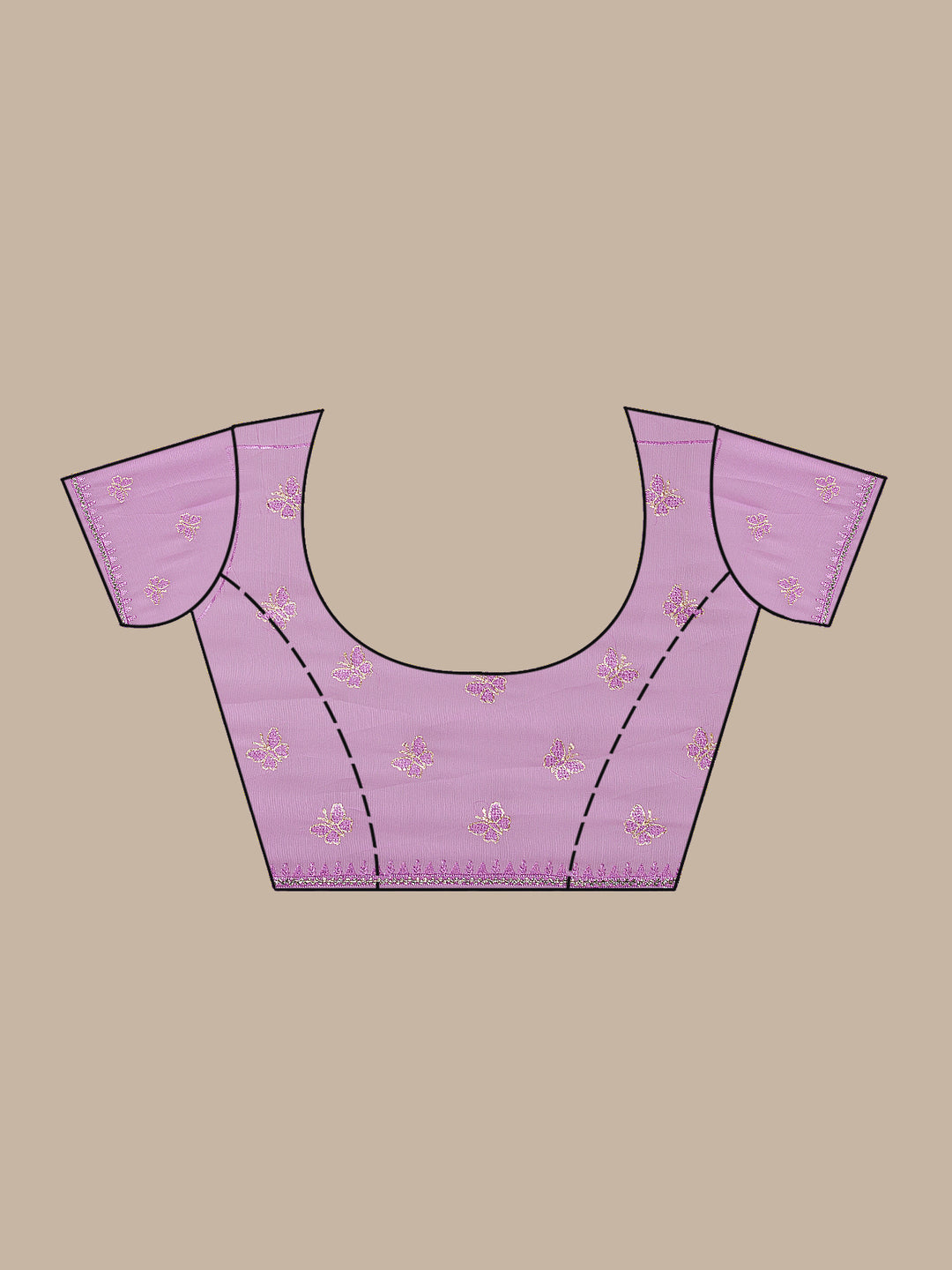 Lavender Stonework Chiffon Saree