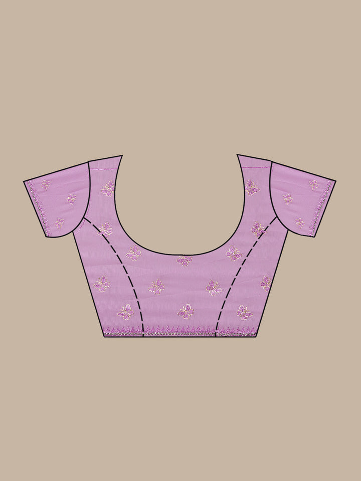 Lavender Stonework Chiffon Saree