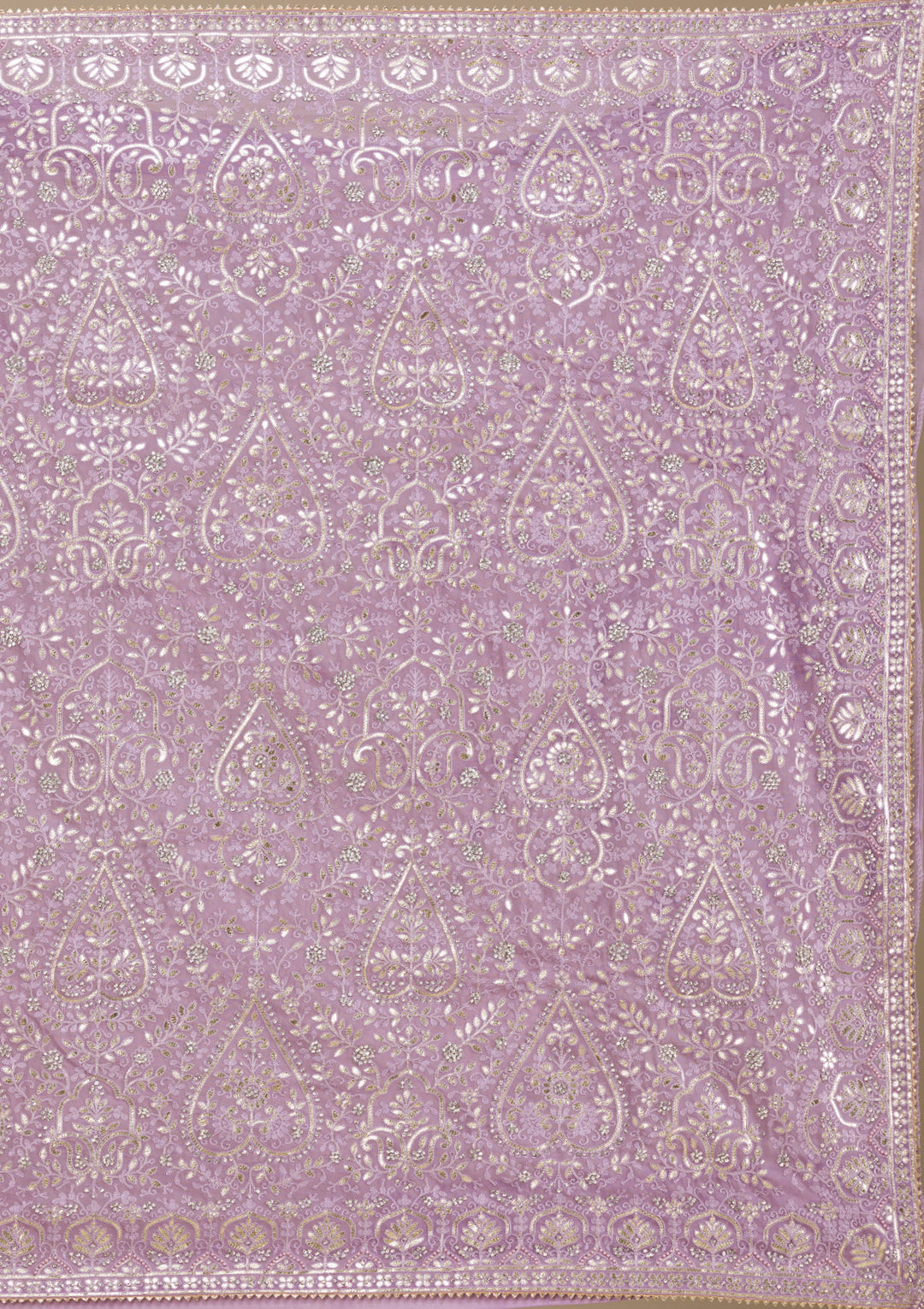 Lavender Threadwork Tissue Saree