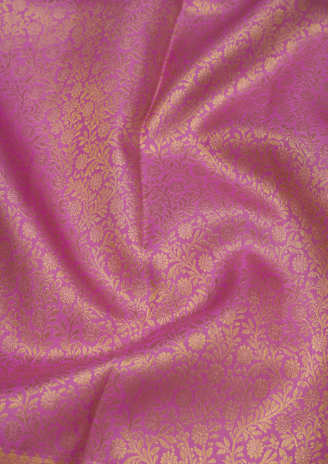 Lavender Silk Jaal Gold Zariwork Saree With Matching Blouse Piece