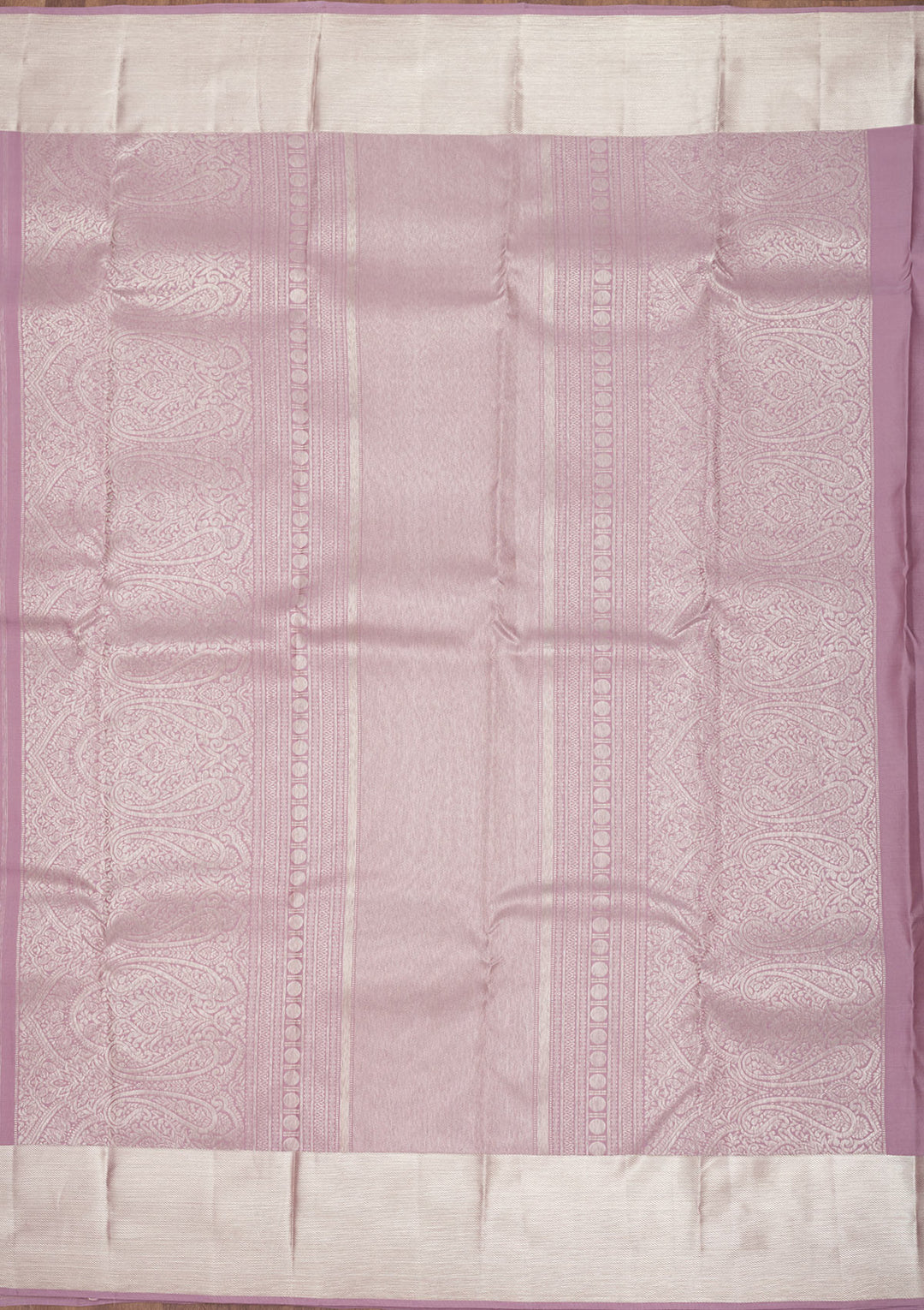 Lavender Tissue Jaal Silver Zariwork Saree With Matching Blouse Piece