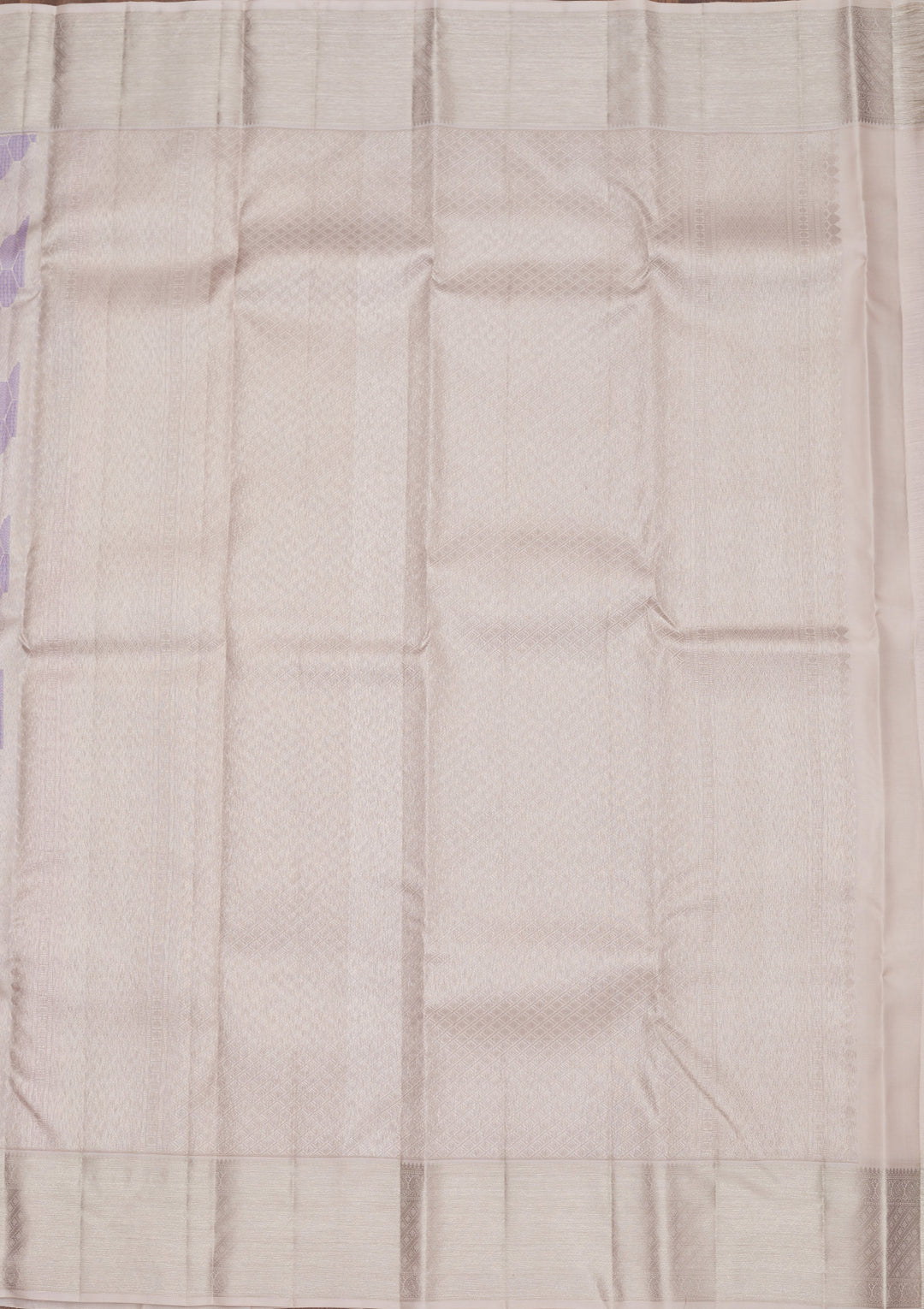 Lavender Tissue Jaal Silver Zariwork Saree With Matching Blouse Piece