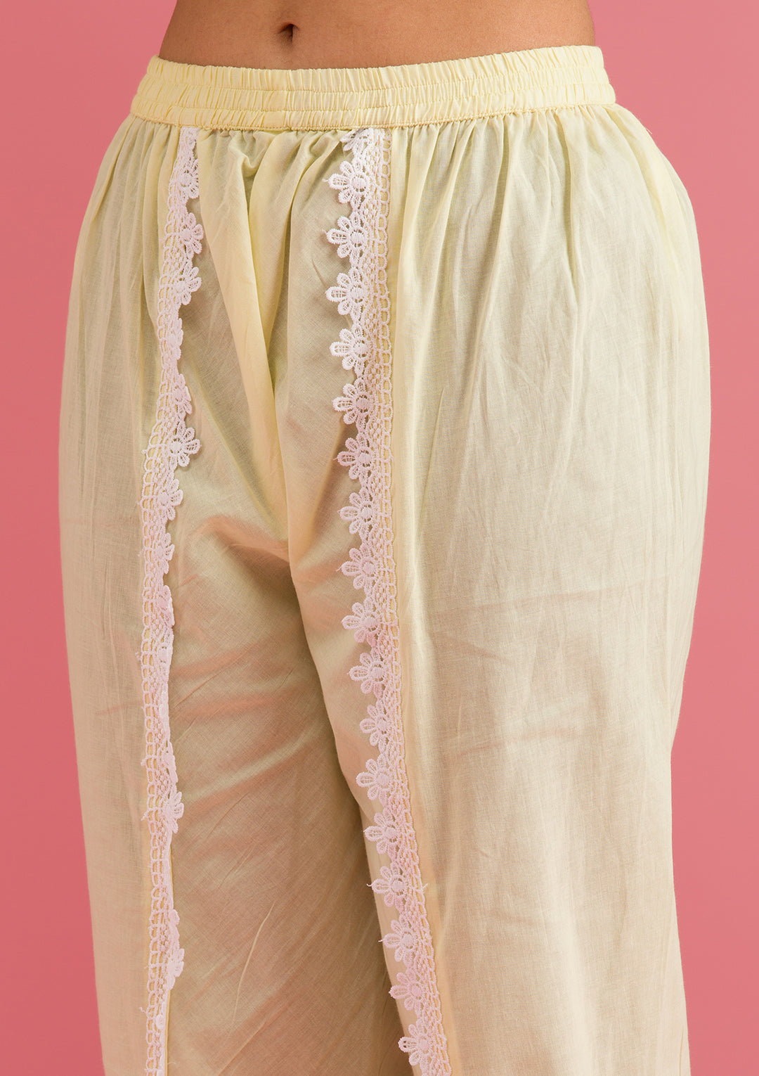 Koskii Cotton Cream Salwar Suit – Ready-to-Wear with Elegant Threadwork