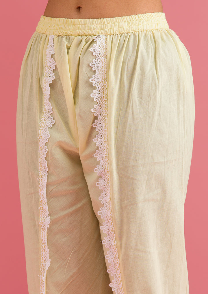 Koskii Cotton Cream Salwar Suit – Ready-to-Wear with Elegant Threadwork