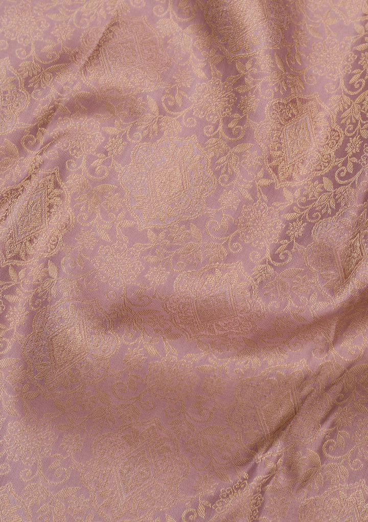 Light Grey Silk Jaal Saree With Matching Blouse Piece