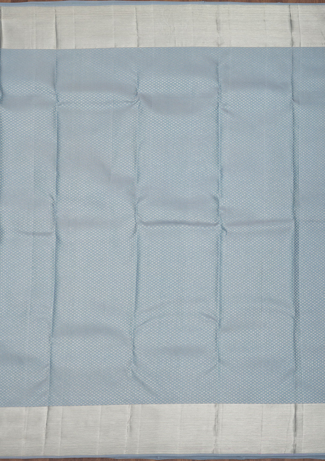 Light Grey Tissue Jaal Saree With Matching Blouse Piece