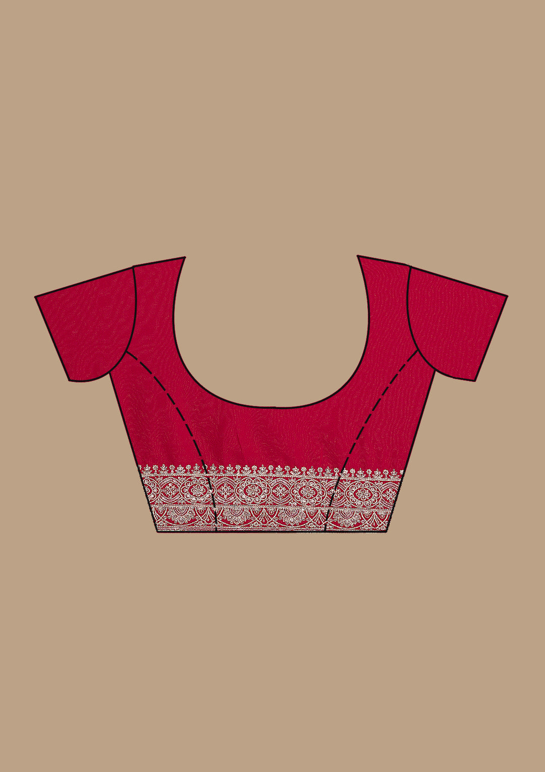 Maroon Threadwork Georgette Saree
