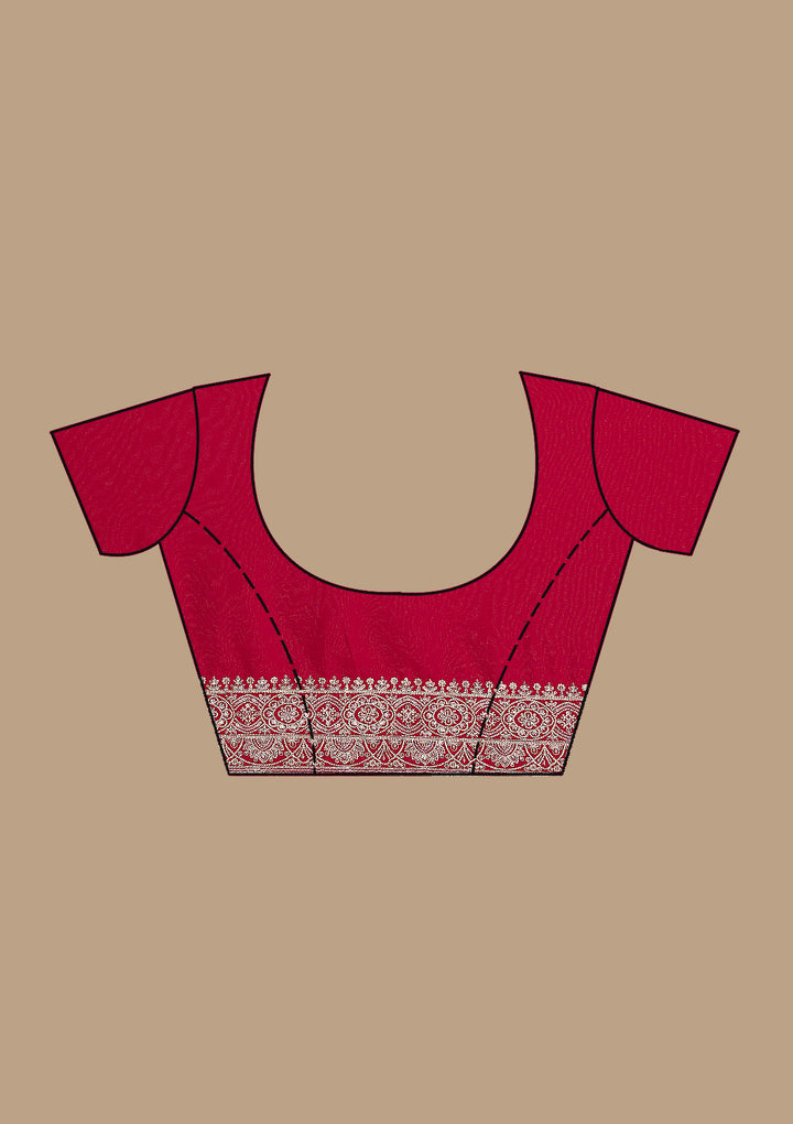 Maroon Threadwork Georgette Saree