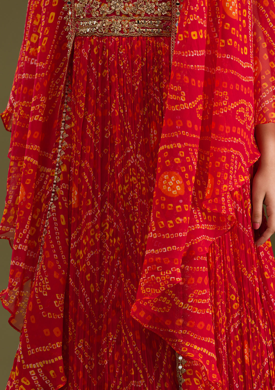 Koskii Red Crepe Salwar Suit – Vibrant Ready-to-Wear Elegance