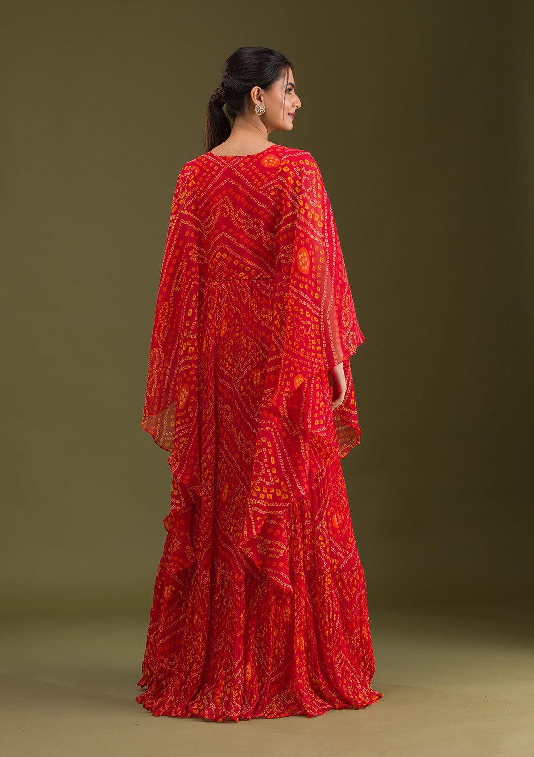 Koskii Red Crepe Salwar Suit – Vibrant Ready-to-Wear Elegance
