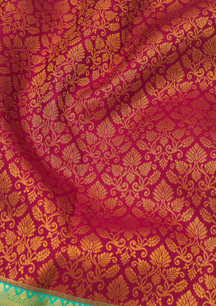 Maroon Zariwork Pure Silk Saree