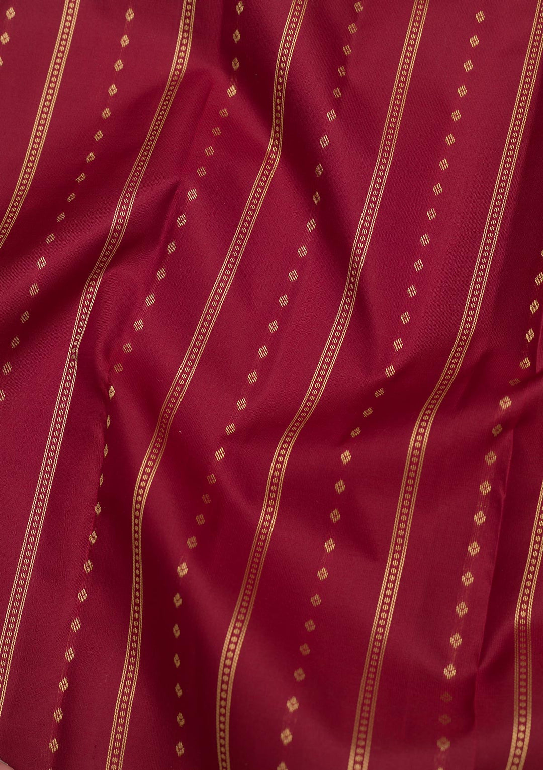 Brown Silk Stripes Gold Zariwork Saree With Matching Blouse Piece