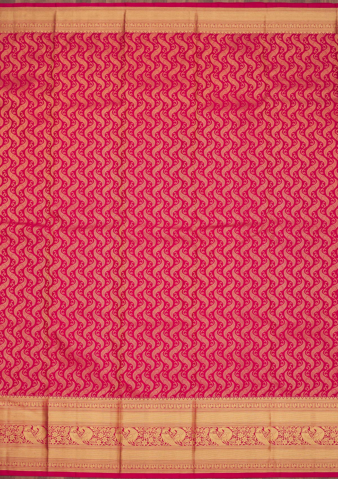 Maroon Silk Jaal Gold Zariwork Saree With Matching Blouse Piece
