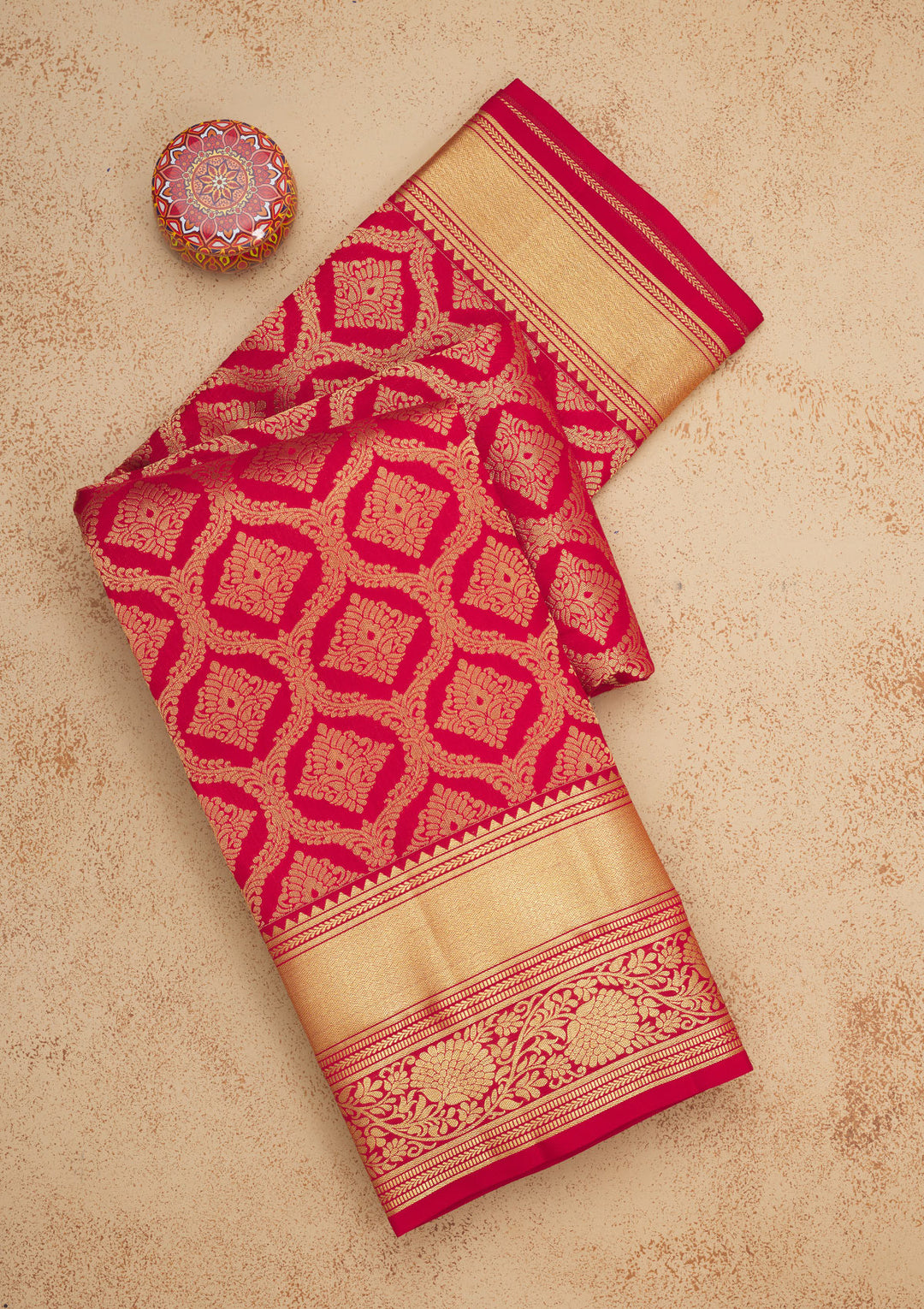 Maroon Zariwork Pure Silk Saree