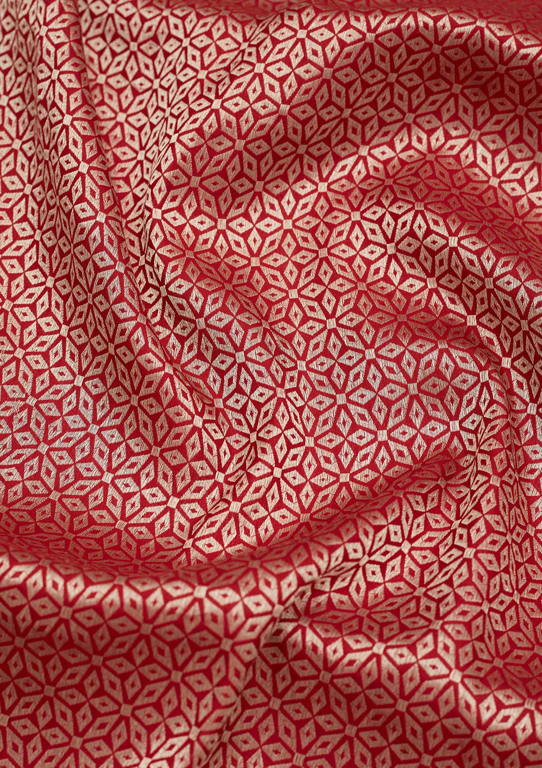 Maroon Silk Jaal Zariwork Saree With Matching Blouse Piece