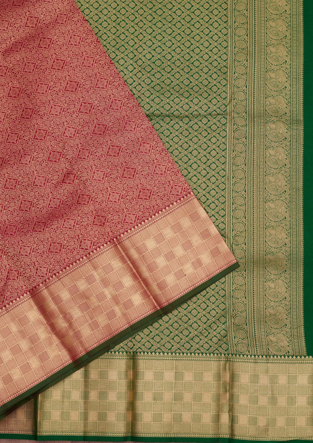 Maroon Silk Jaal Gold Zariwork Saree With Matching Blouse Piece
