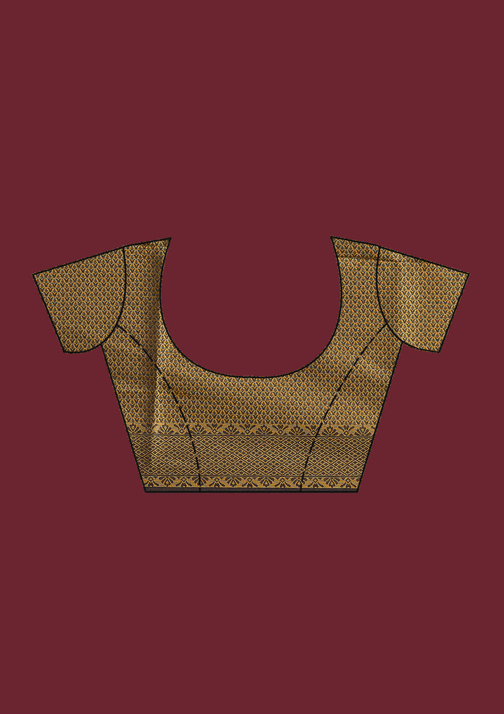 Maroon Zariwork Soft Silk Saree