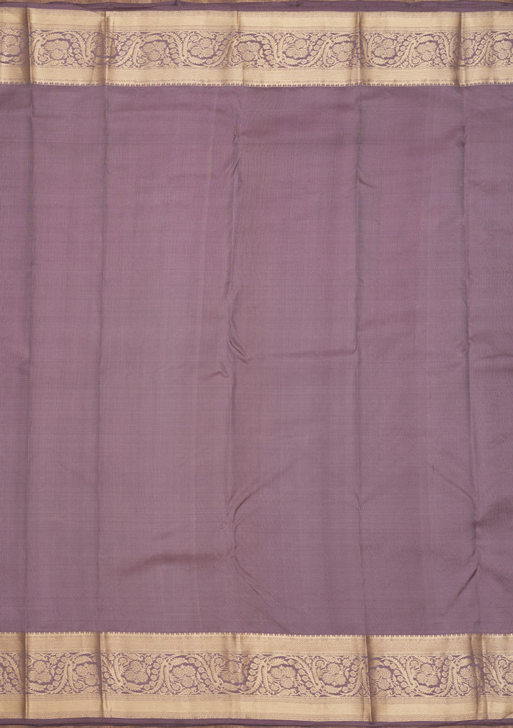 Mauve Zariwork Pure Silk Saree