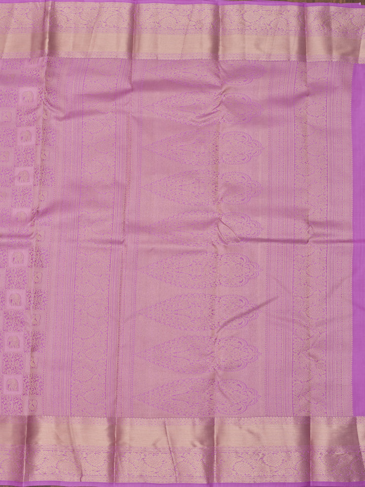 Mauve Pure Silk Jaal Zariwork Saree With Matching Blouse Piece