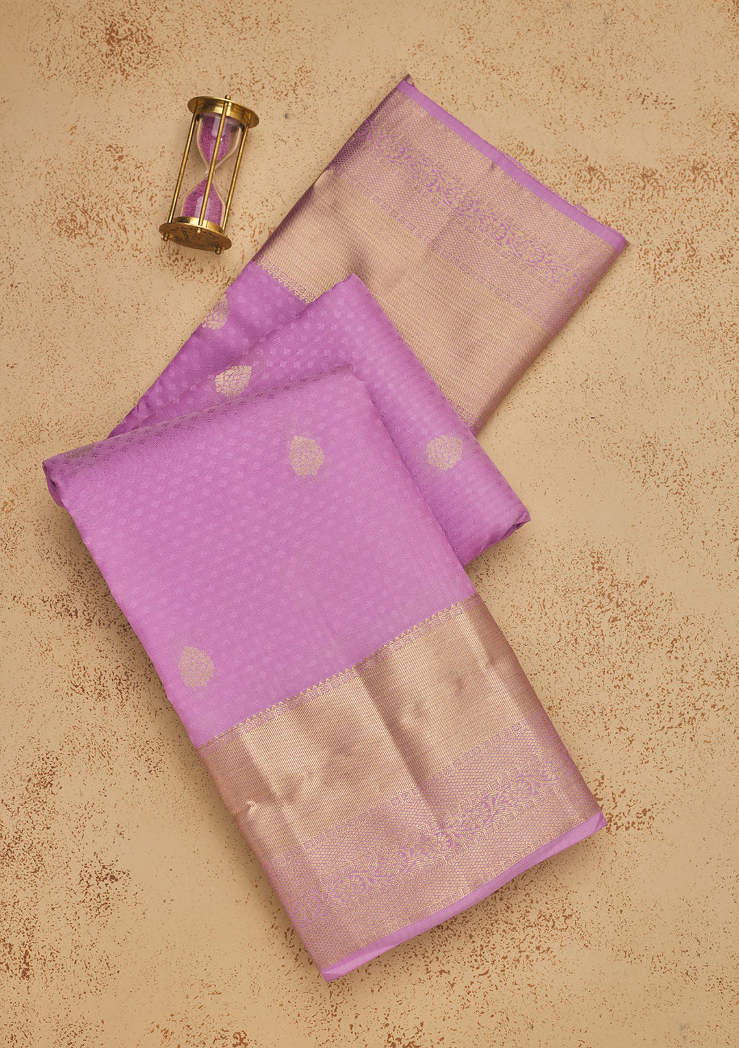 Mauve Zariwork Pure Silk Saree