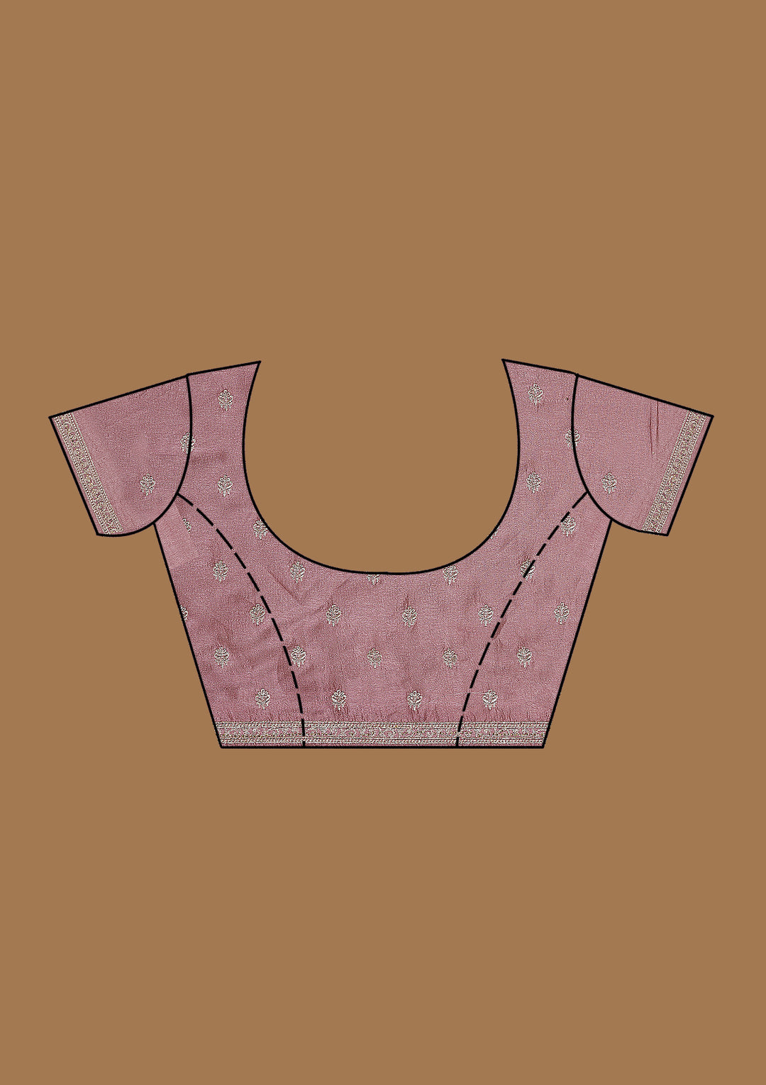 Mauve Zariwork Soft Silk Saree