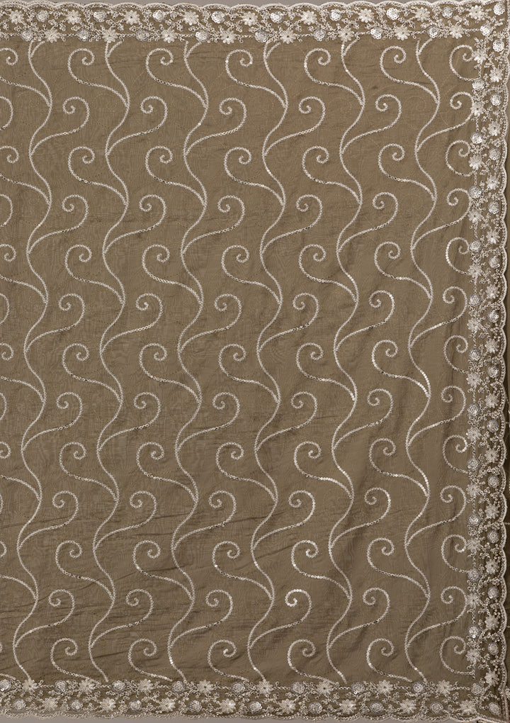 Mehendi Sequins Georgette Saree